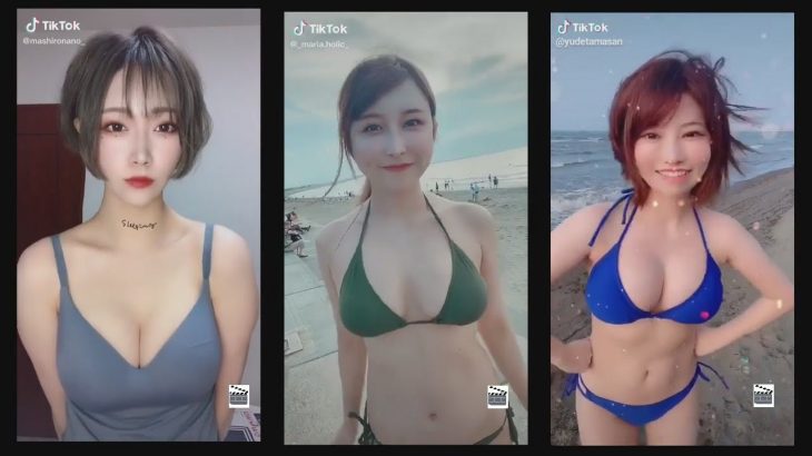 検証 ノーブラ巨乳ゆれの違い！おっぱいの柔らかさ！エロい女の子とエッチな動画TikTok【抖音】