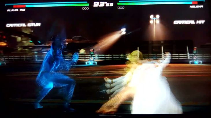 パンチラいっぱい　タッグマッチバトル　裸のスライム見たいなALPHA１５２，エロエロナースコスチュームレイファンVSメイドコスチュームほのか、ハロウィンコスチューム、エレナ　デットオアアライブ５ラスト