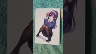 冴えない彼女の育てかた イラスト 霞ヶ丘詩羽 パンツ パンチラ タイツ ストッキング パンスト ミニスカ ミニスカート スカート 女 女の子 女性 女子 女子高生 ヒロイン しゃがみパンチラ(2)