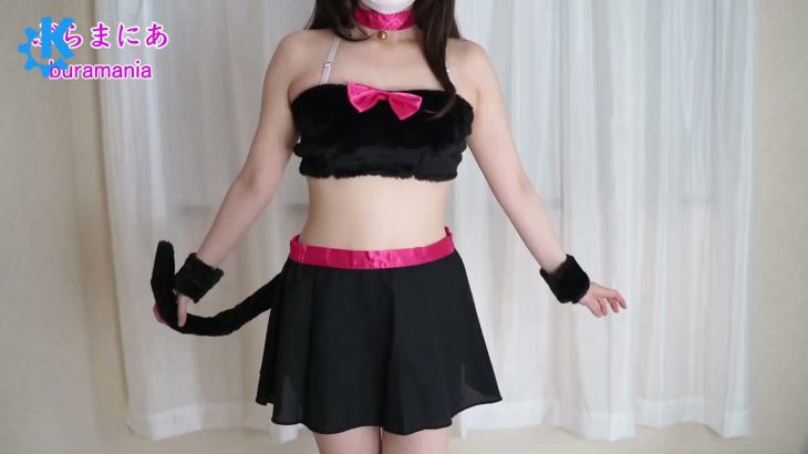 ポロリしちゃった黒猫ちゃんがノーブラノーパン生着替え下着紹介します❤️ #4