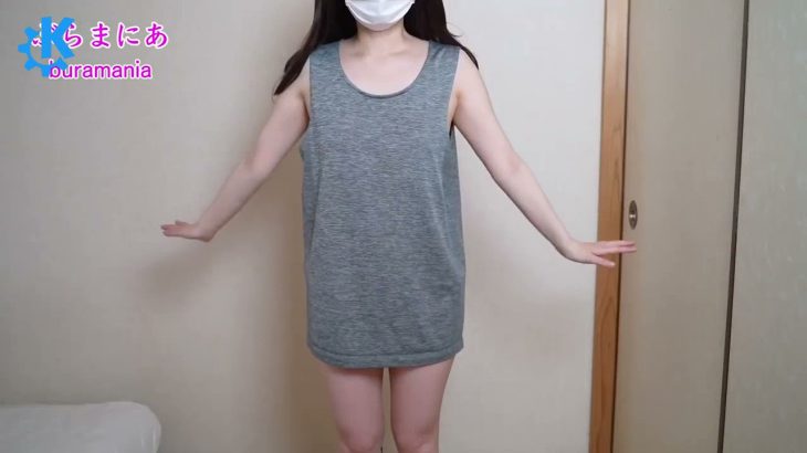 2度ポロリしちゃった💦彼氏タンクトップでノーブラノーパン生着替え下着紹介❤️ #5