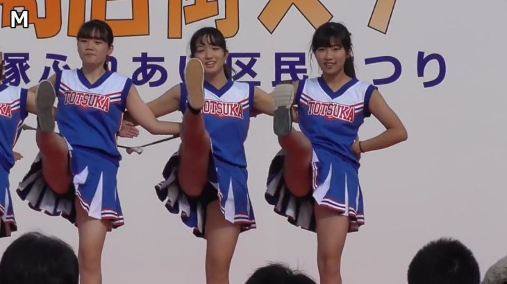 【JKチア】可憐なバトン部の美しいチアダンス【スロー再生】