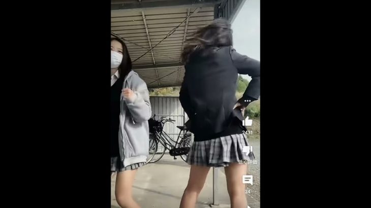 【TikTok】女子高生のパンチラ!