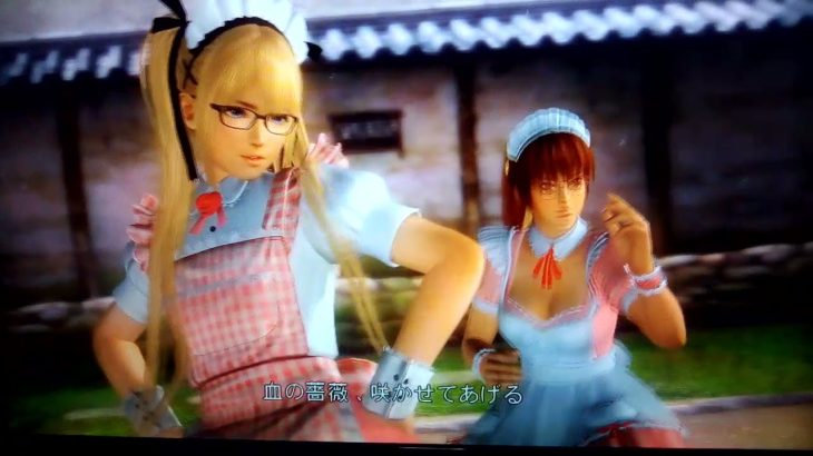 パンチラいっぱい　タイムアタックタッグマッチバトル　エロエロ可愛いすぎるメイドコスチューム、マリーローズ、かすみちゃん　デットオアアライブ５ラストラウンド