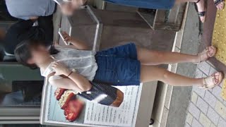 【Googleストリートビュー】ホットパンツのしゃれ女子をファッションチェック